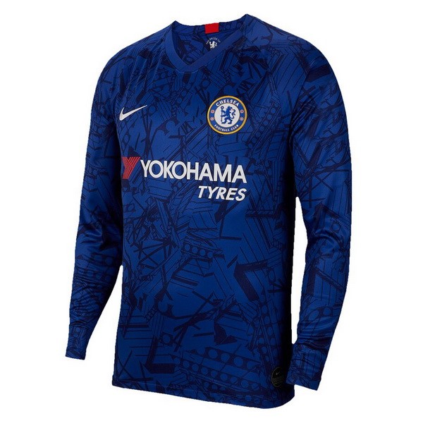 Camiseta Chelsea 1ª ML 2019-2020 Azul